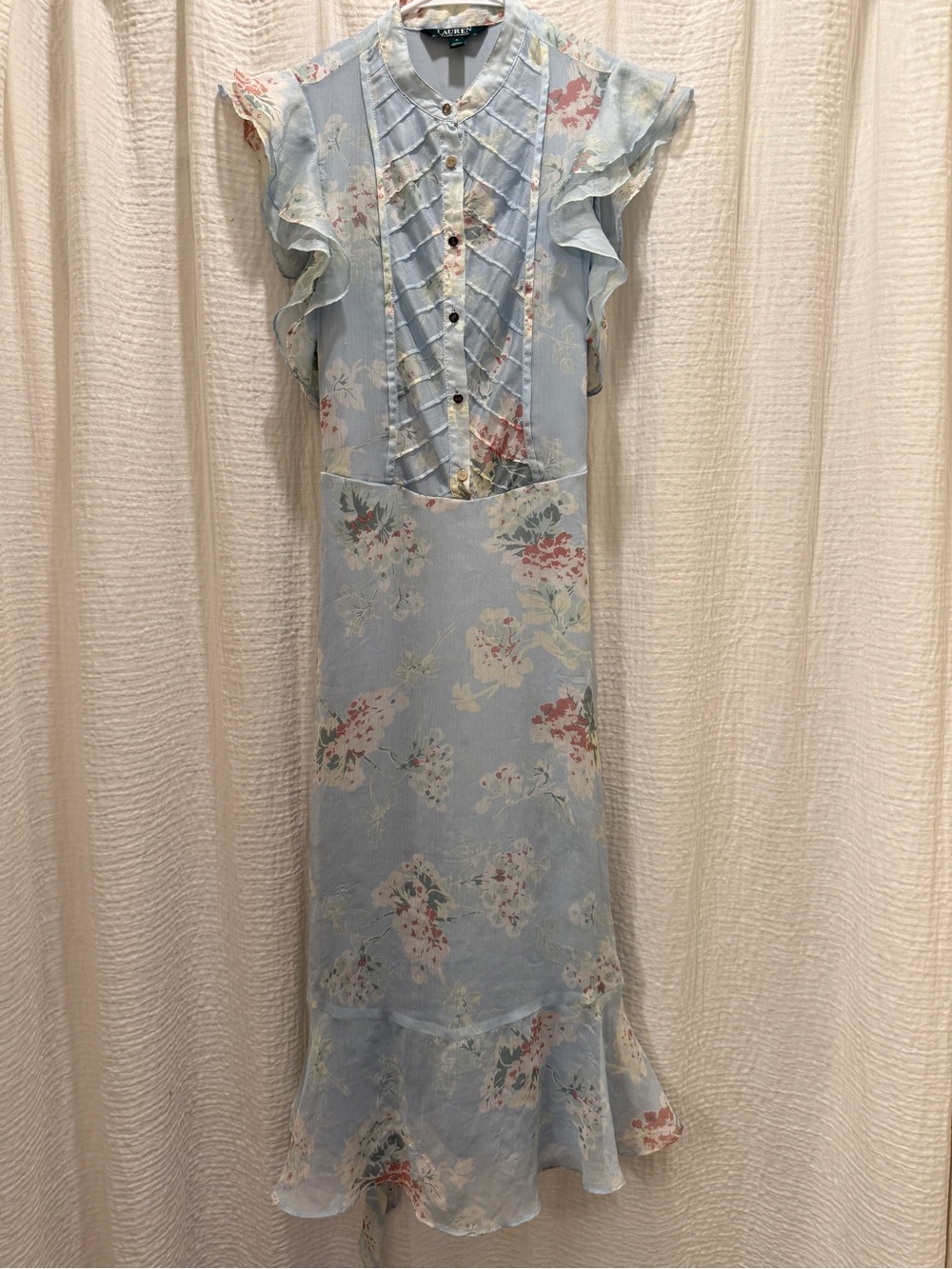 Lauren Ralph Lauren Janevra Floral Chiffon Midi Dress - Size 4
